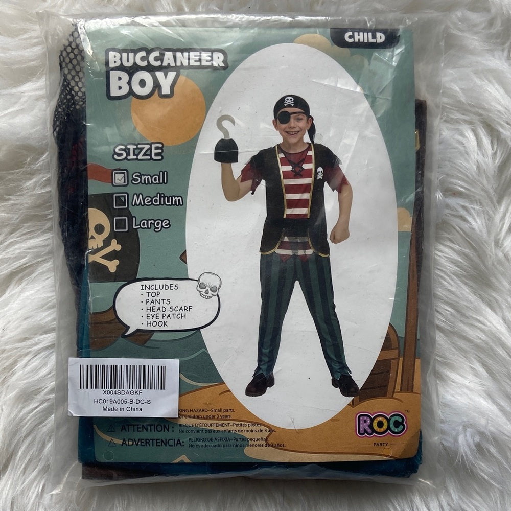 NEW Buccaneer Boy Pirate Costume‎ Size Small